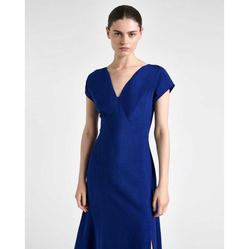 Cue Viscose Blend V-Neck Midi Dress image number 2